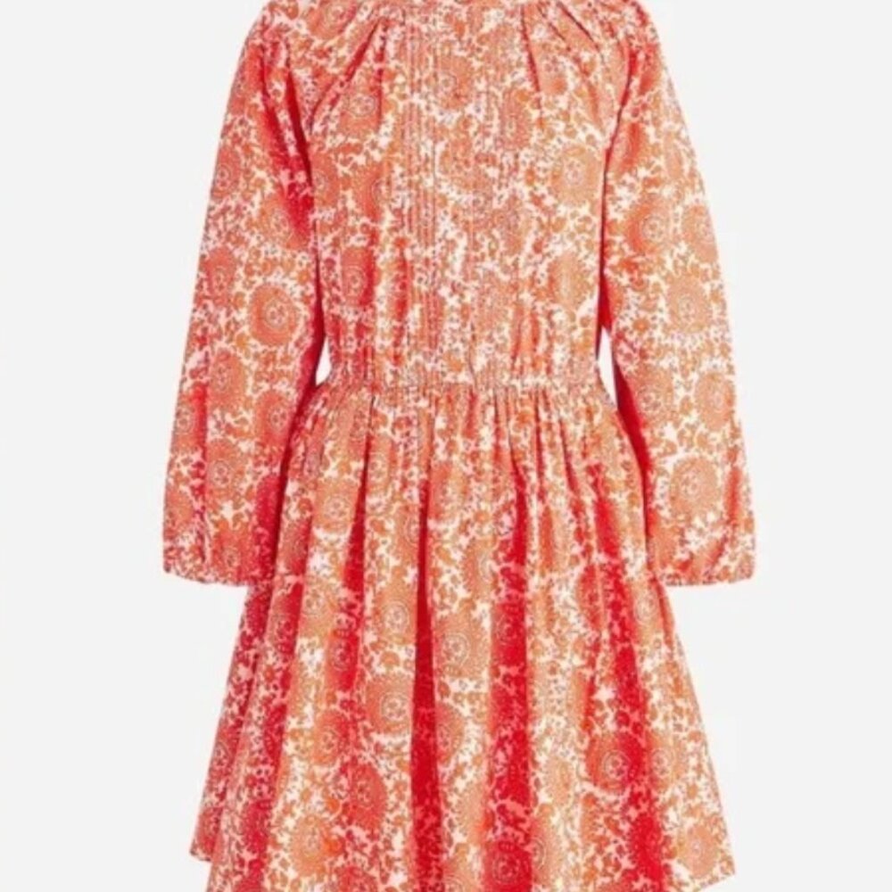 J.Crew ruffle-collar mini dress in cotton poplin floral bouquet